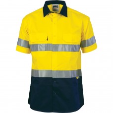 HiVis Two Tone Drill Shirt with 3M 8906 R/Tape - short sleeve