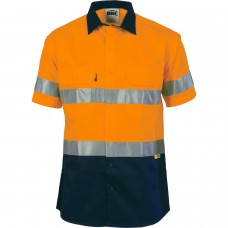 HiVis Two Tone Drill Shirt with 3M 8906 R/Tape - short sleeve