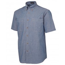 S/S Cotton Chambray Shirt Tan Stitch 4CSS
