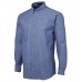 L/S Cotton Chambray Shirt Blue Stitch 4CUL